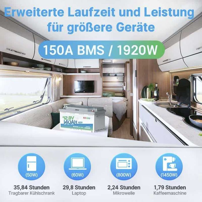 В НАЯВНОСТІ! 140Аг LiFePo4 батарея Redodo 12V 140Ah Bluetooth BMS 150A