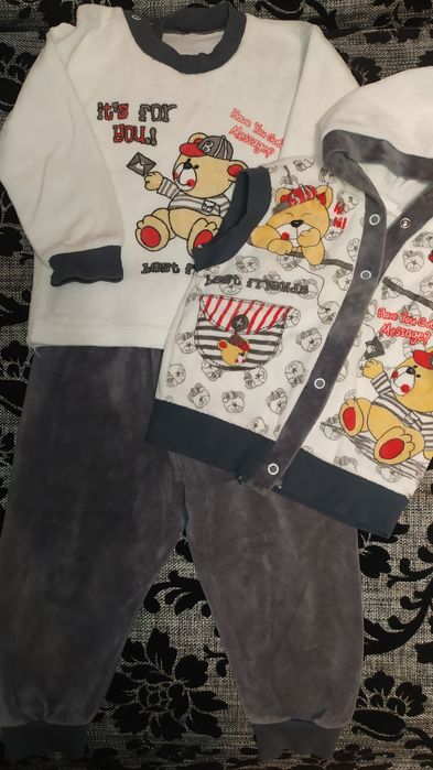 Велюровый костюм тройка