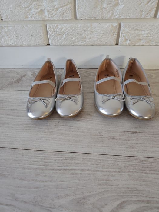 Baleriny 32 srebrne HM, dwie pary