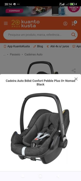 Carrinho de passeio da marca Bebé Confort + Ovo/Coque/Cadeira Auto