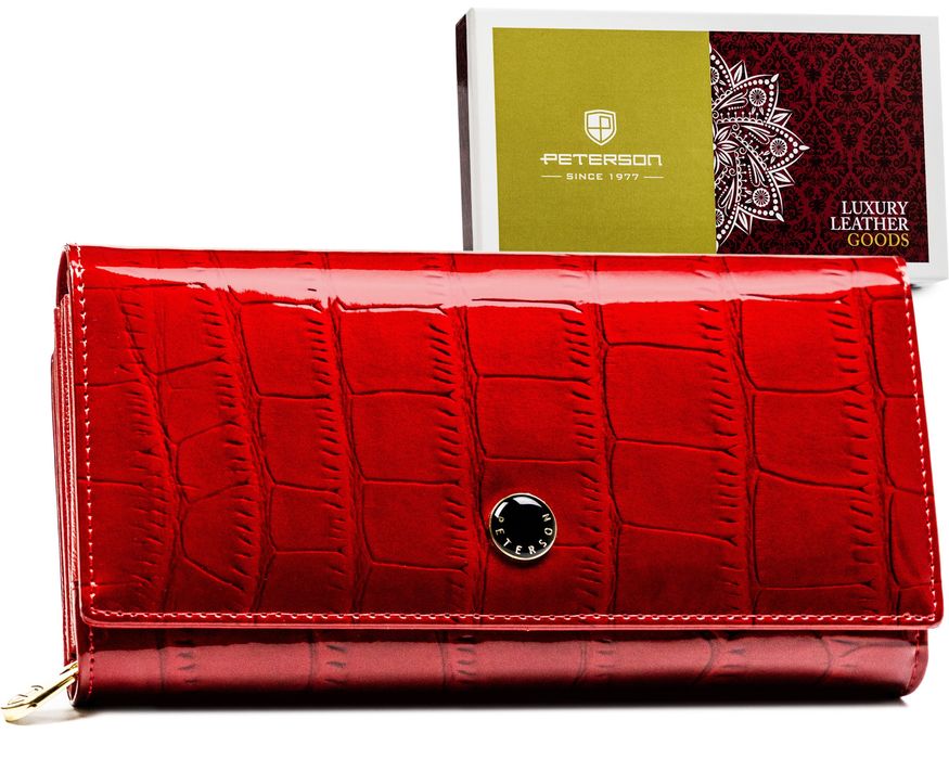 Portfel damski skórzany PTN 42100-CB-8799 Red