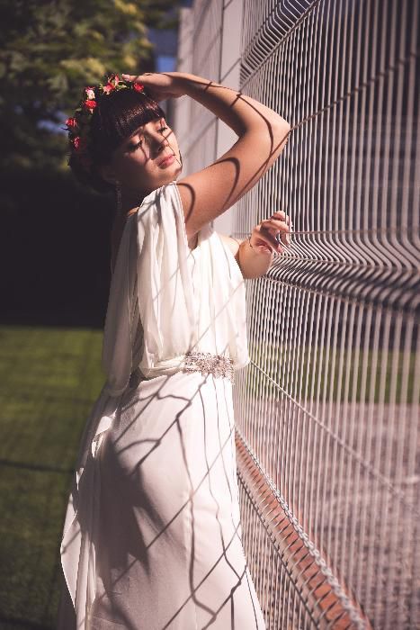 шикарное свадебное платье в греческом стиле