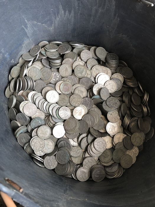 Lote de 60 quilos de moedas diversas