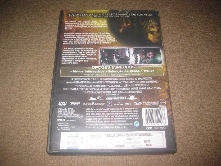 DVD "Rescue Dawn - Espírito Indomável" com Christian Bale