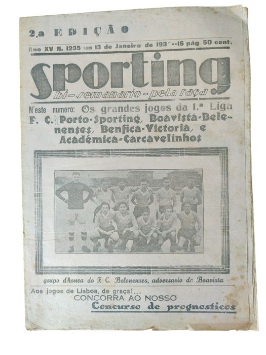 Jornal Sporting de 13.01.1936