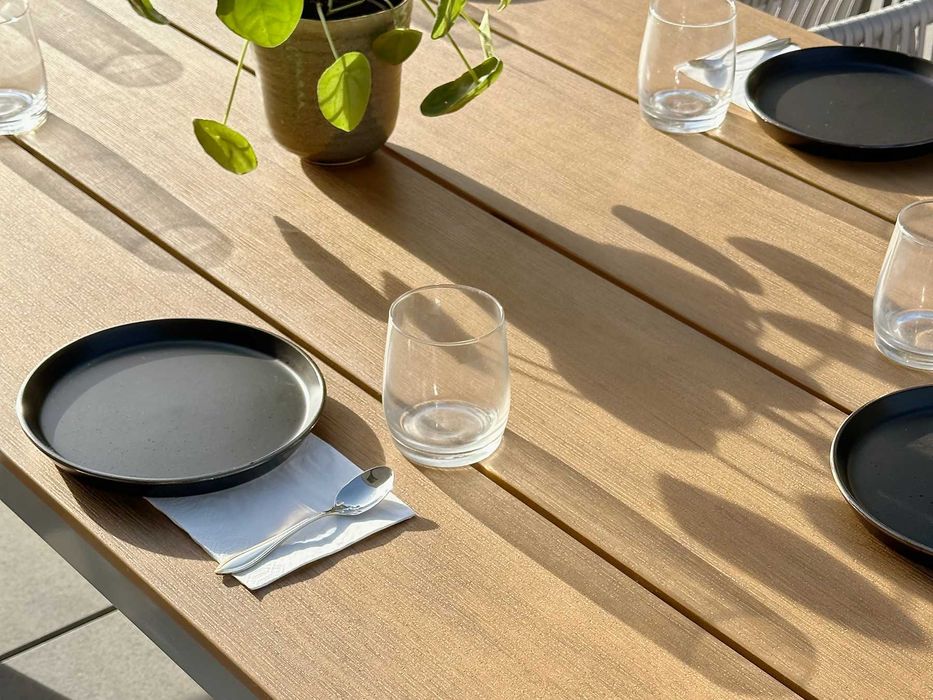 STÓŁ Polywood Deska WPC Stolik Do Ogrodu Prostokątny 90x150x75