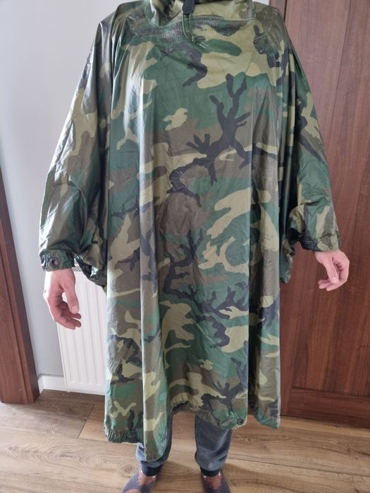 Ponczo przeciwdeszczowe z kapturem  amerykańskie wojskowe