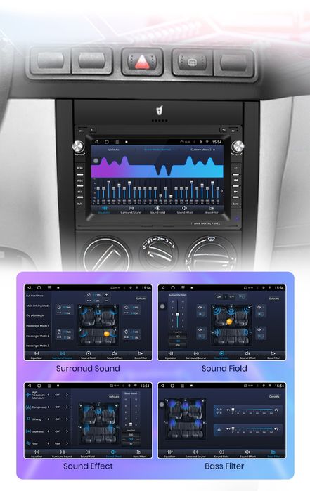 Rádio Android Volkswagen Golf 4 Passat B5 Seat 8-core 4G Carplay 4/64G