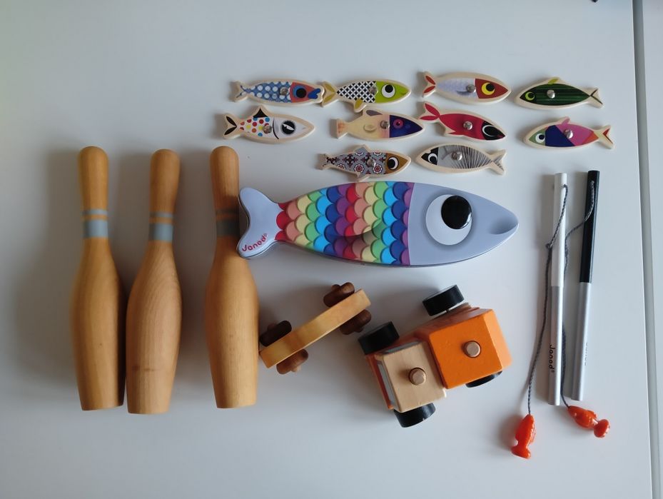 Zestaw drewnianych zabawek 1+ Janood Trefl Wooden story