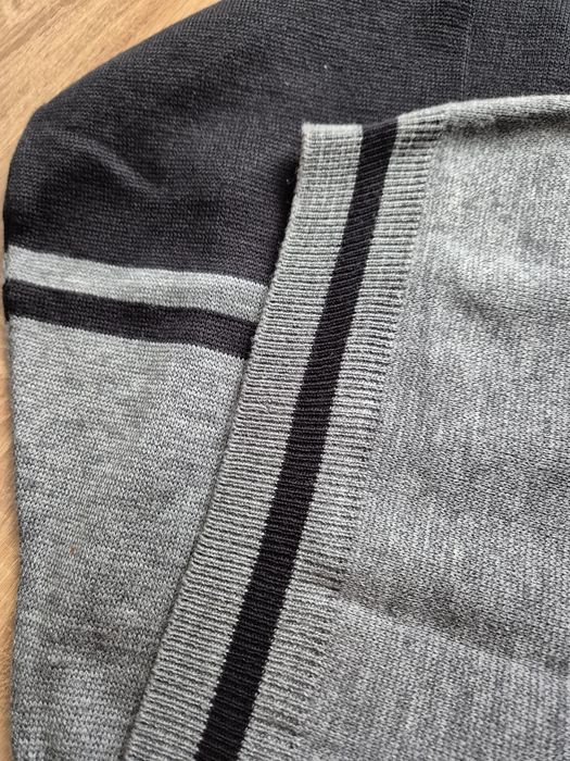 Nowy męski czarno-biały sweter, r.XL
