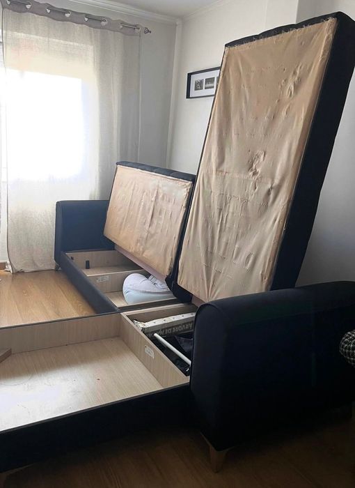 Sofá Cama com arrumação - oferta de higienização