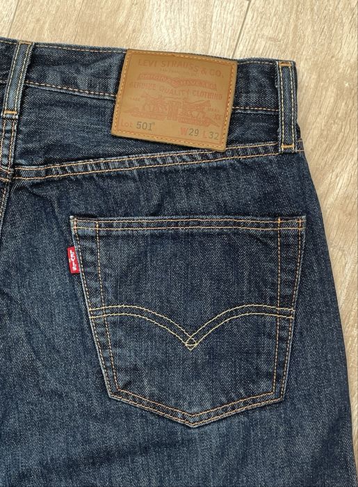 Джинси класичні Levis 501 premium W29 L32, темно-сині