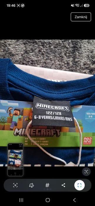 Bluzka minecraft nowa 122 128