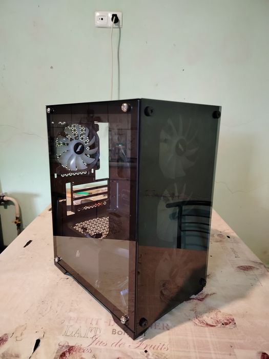 Корпус для ПК 1stPlayer X2-M-BK-4F7 Black
