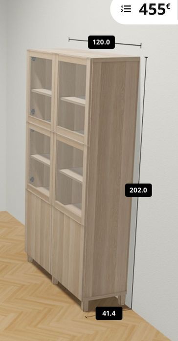 Móvel/Vitrine IKEA – Carvalho Claro – Excelente Estado