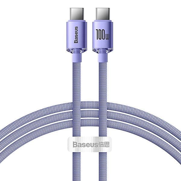 Kabel Baseus Cajy Usb-c - Usb-c Pd 100w 5a 480Mb/s 1,2m - fioletowy