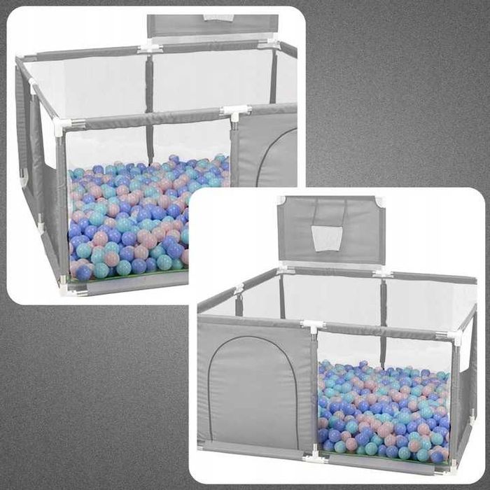 Дитячий манеж ПРЕМІУМ 126см х 126см +30 кольорових мячиків!