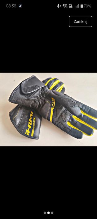 Skórzane rękawice SHIMA STX FLUO