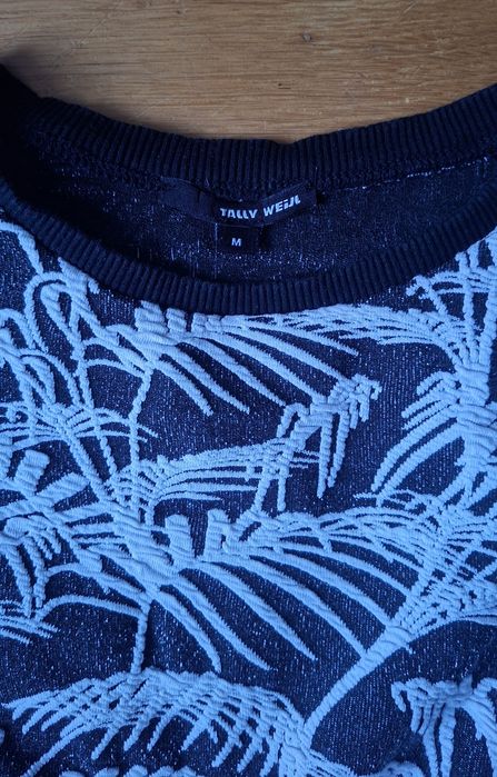 Bluza damska M Tally Weijl w palmy  czarno biała