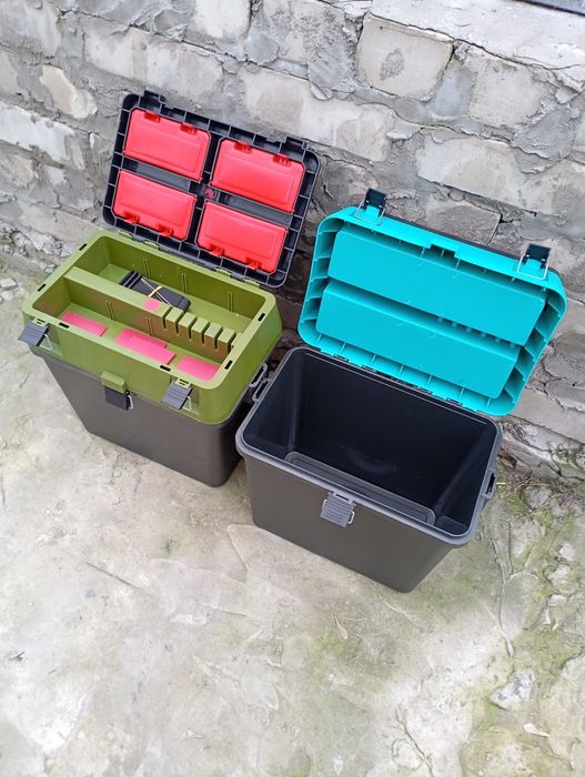 Ящик рыбацкий+ 10 жерлиц оснащенных N1, Украина.