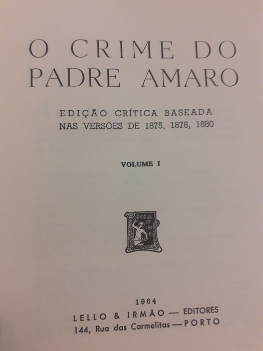 E. Queiroz, O crime do Padre Amaro, 2 vol.