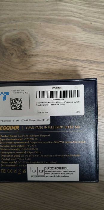EGQINR Aparat tlenowy wspomagający sen