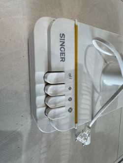 SINGER Ventilador de mesa elétrico 3 velocidades, branco, 40 cm