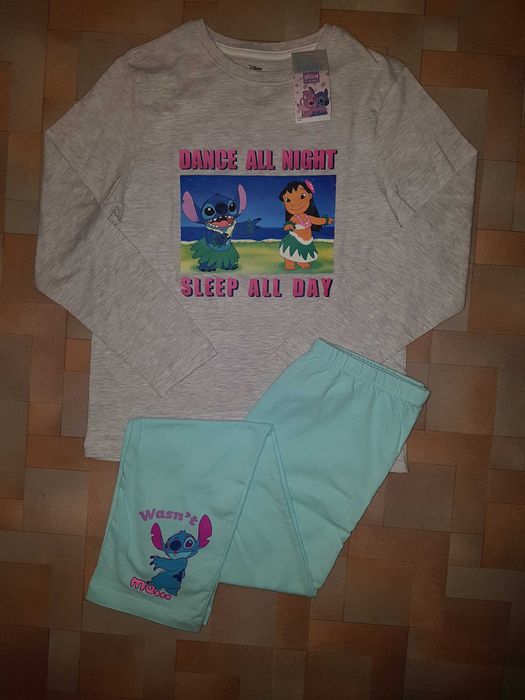 Пижама Disney Стич 9-10 лет 140 см, комплект котон Stitch кофта-штаны