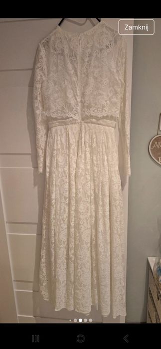 Suknia ślubna Asos 38 M boho piękna skromna