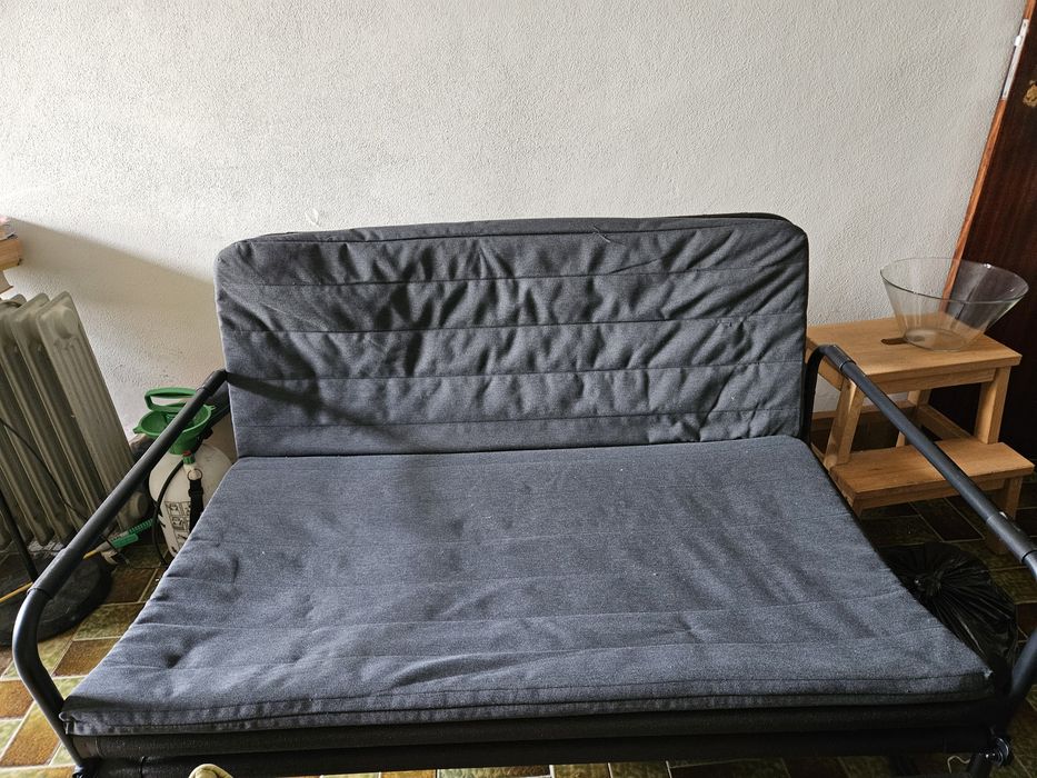 Sofá-cama IKEA HAMMARN | Bom estado | Cinza escuro