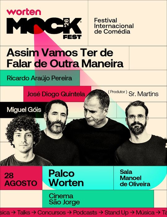 1 bilhete para “Assim vamos ter de falar de outra maneira” ao vivo no Mock Fest