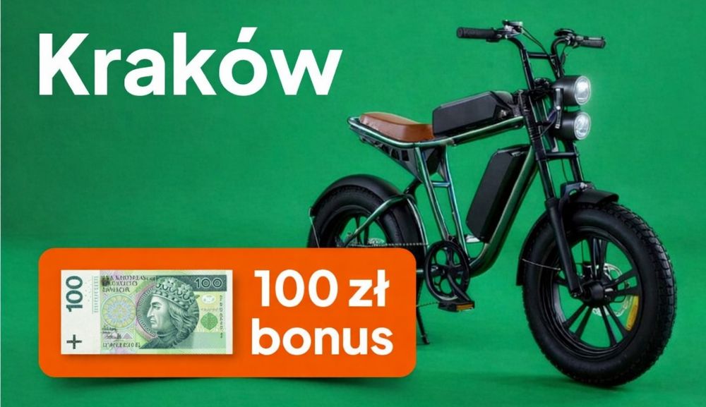 Wynajem rowerów  Kraków. Wypożyczalnia dla kurierów Uber Bolt Wolt Glovo