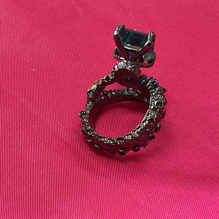 Anel senhora prata 925 banhado a ouro tamanho de 16 m