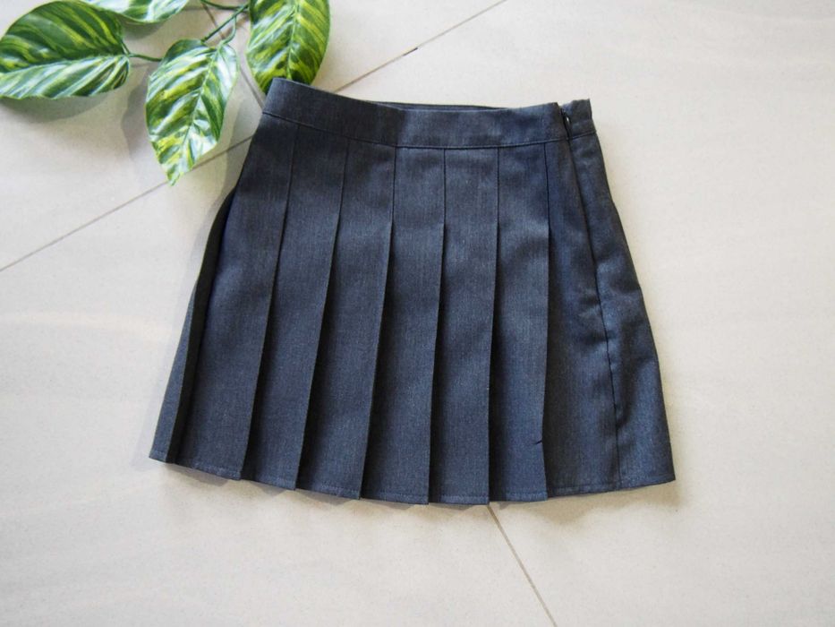 Spódnica szkolna 98-104 cm szara george plisowana