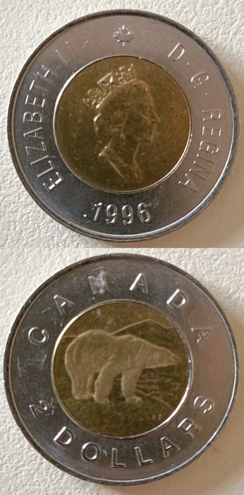 Moedas e Notas do Canadá (e E. U. A.) -  Dólar e Cêntimos