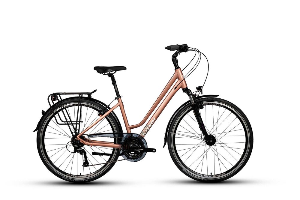 Rower trekkingowy Storm Marathon 6.0 Lady, 17" (łososiowy)