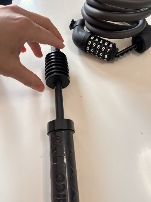 Bomba pneu bicicleta, corrente/cadeado