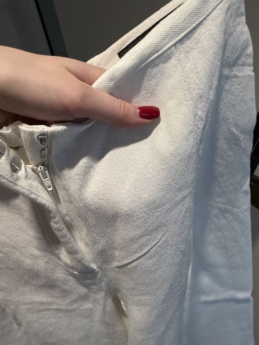 Костюм піджак та брюки білий з 100% льону Zara XS/S