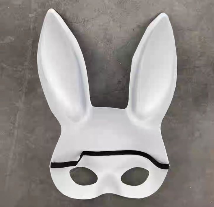 Матовая маска зайца кролика плэйбой playboy квадробики карнавальна
