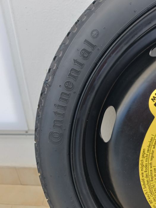 Roda Jante Emergência com Pneu Suplente Continental SContact T125 70 R18 99M 5x112