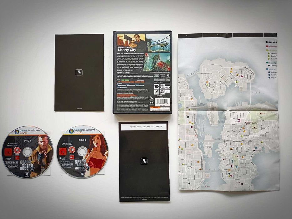 Grand Theft Auto GTA IV PC Angielska Plakat Komplet STAN IDEALNY