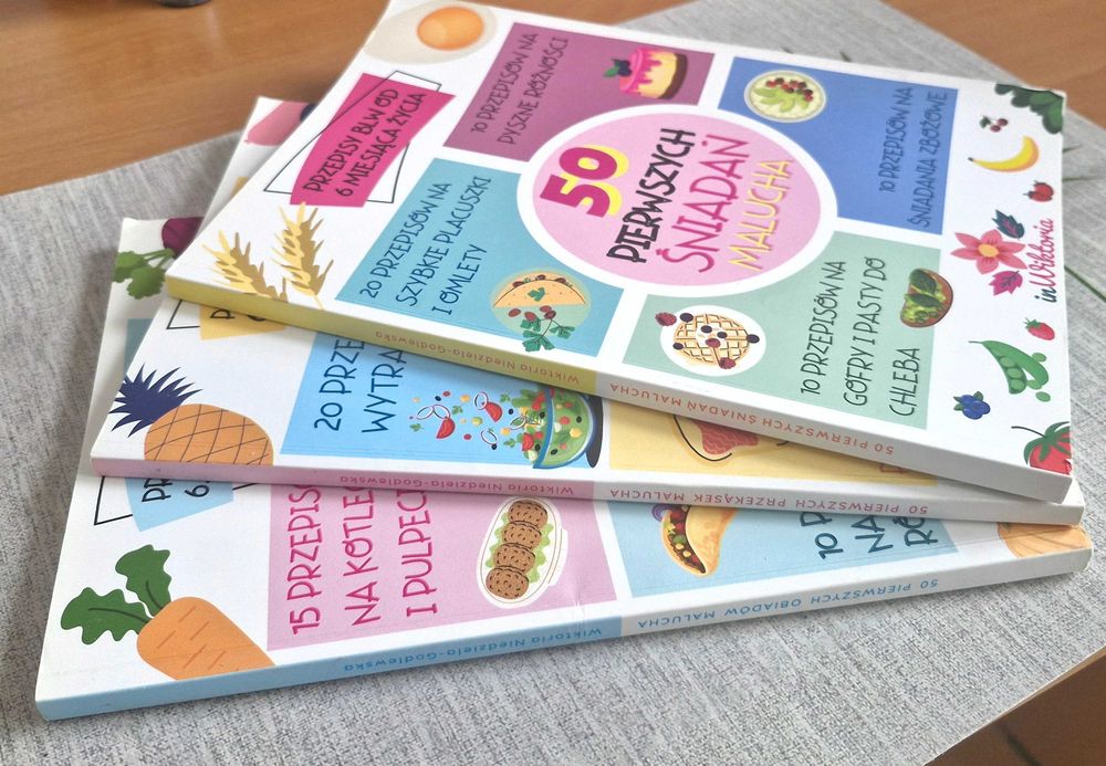 3 KSIĄŻKI: 50 pierwszych obiadow, 50 sniadan 50 przekąsek, inwiktoria