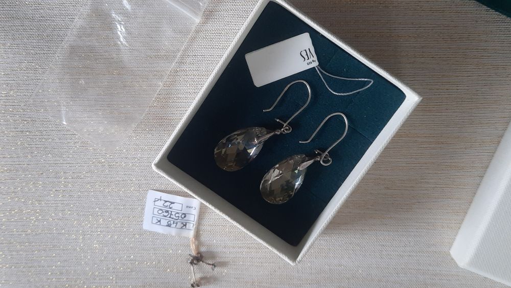 Kolczyki yes kryształ górski gratis małe