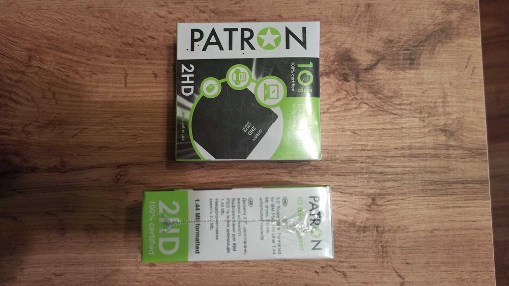 Дискети 3.5" 1.44 mb Patron (30 шт.) нові.