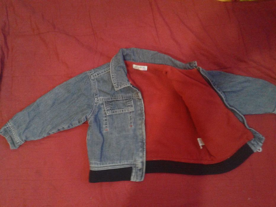 Kurtka katana jeansowa na polarze chłopięca 80/86 George