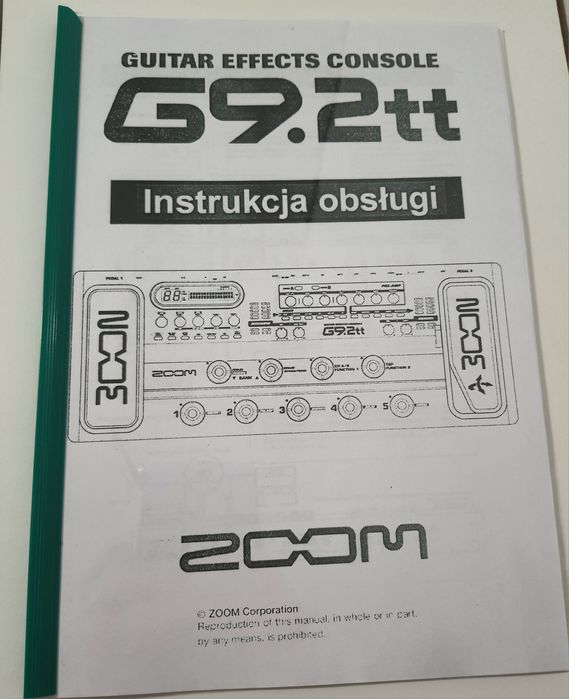 ZOOM G9.2tt Polska instrukcja obsługi efekt gitarowy