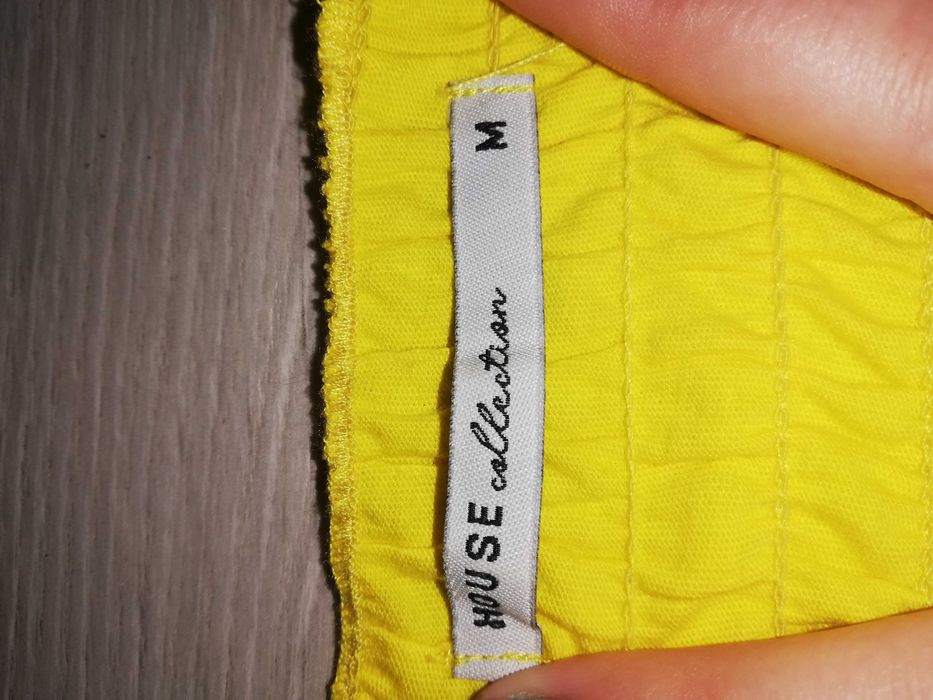 Żółty top koszulka krótki rękaw