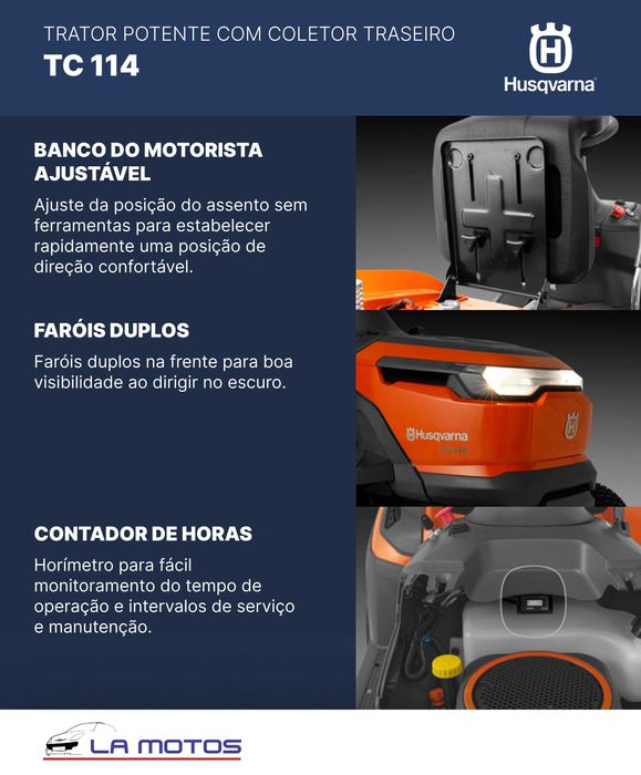 Trator de jardim Husqvarna TC 114
