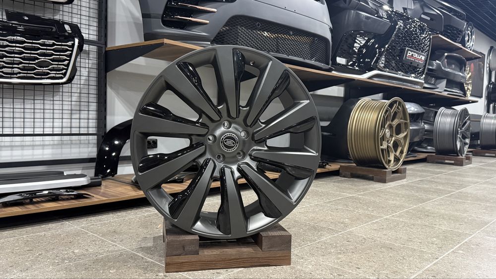 Кованые диски R23 SV L460 Range Rover Land Vogue 5X120 Style 1077 OEM 23" Oblivion Dark Grey & Narvick Wheel Ковка Кованый