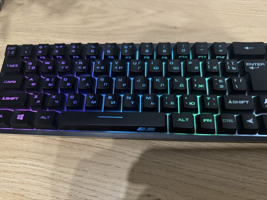 Клавіатура геймерська rgb бездротова 2e gaming kg360ubk rgb